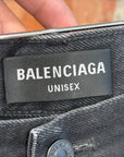BALENCIAGA SS22 STRAIGHT LEG DISTRESSED DENIM ‘BLACK’