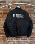 YANG LI SAMIZDAT CONFRONTATION EMBROIDERED BOMBER ‘BLACK’