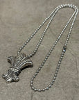 CHROME HEARTS SMALL CELTIC FLEUR PENDANT NECKLACE ‘SILVER’