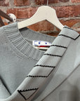OFF-WHITE STENCIL LOGO KNIT SWEATER ‘SLATE BLUE’