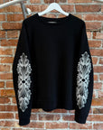 CHROME HEARTS CASHMERE FLORAL SWEATER ‘BLACK’
