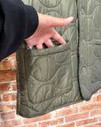 STUSSY QUILTED MILITARY JACKET 'OLIVE'