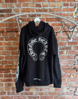CHROME HEARTS FLORAL HORSESHOE ZIP UP HOODIE ‘BLACK’