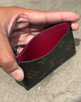 LV MONOGRAM CARD HOLDER ‘BROWN/CHERRY’
