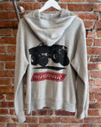 HYSTERIC GLAMOUR F*CK FORD THERMAL ZIP HOODIE ‘GRAY’