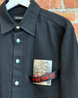RAF SIMONS TAPE PATCH DENIM SHIRT ‘BLACK’
