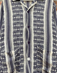 NEEDLES CABANA PAPILLON STRIPE SHIRT ‘CREAM/PURPLE’