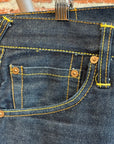 EVISU LOT 0001 SLIM STRAIGHT DENIM 'INDIGO/IVORY'