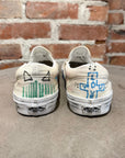 PALY HOLLYWOOD 1 OF 1 HAND PAINTED VANS SLIP ONS ‘WHITE’