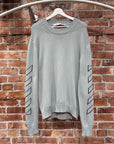 OFF-WHITE STENCIL LOGO KNIT SWEATER ‘SLATE BLUE’