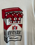 HYSTERIC GLAMOUR SMOKING BEAR LONGSLEEVE 'WHITE/RED'