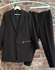 JIL SANDER SHARP WOOL SERGE JACKET & PANTS ‘BROWN’