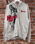 HYSTERIC GLAMOUR PINUP GIRL ZIP HOODIE ‘GREY’