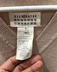 MAISON MARGIELA V-NECK WOOL SWEATER ‘SAND’