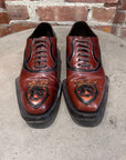 PRADA FW/12 RUNWAY APPLIQUE OXFORDS ‘BROWN’