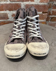 BALENCIAGA PARIS MONOGRAM HIGH TOP SNEAKERS ‘BROWN’
