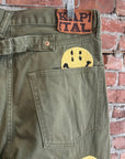 KAPITAL SMILEY PATCH MILITARY PANTS ‘SAGE’