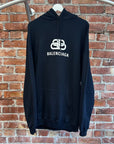 BALENCIAGA BB LOGO OVERSIZED HOODIE ‘BLACK’