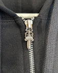 CHROME HEARTS HORSESHOE FLORAL THERMAL ZIP HOODIE ‘BLACK’