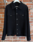 ISSEY MIYAKE HOMME PLISSE PLEATED TRUCKER JACKET 'BLACK'