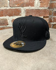 YVL EMBROIDERED FITTED HAT ‘BLACK’