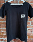 CHROME HEARTS VINTAGE NYC EXCLUSIVE FLEUR POCKET TEE ‘BLACK’