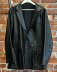 PRADA FW00 LEATHER LAMBSKIN SPORT COAT ‘BLACK’
