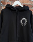 CHROME HEARTS HORSESHOE FLORAL PULLOVER HOODIE ‘BLACK’