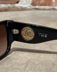 CHANEL SQUARE BLOCK SUNGLASSES ‘BLACK’