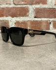 CHROME HEARTS 18K GOLD BOX OFFICER SUNGLASSES ‘BLACK’