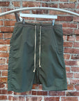RICK OWENS POD SHORTS ‘OLIVE’
