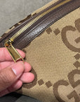GUCCI JUMBO MONOGRAM BUM BAG ‘BROWN’