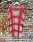 RICK OWENS SS23 EDFU PRINTED CUPROBLEND JERSEY TEE ‘FUCHSIA’