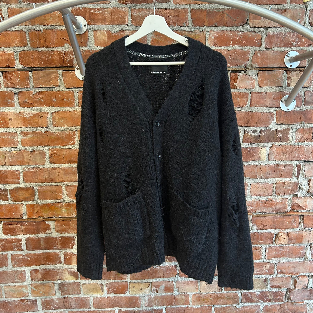 Number (n)ine 06AW NOIR期　cardigan Number (N)ine AW06 “NOIR” Wool Knitted Cardigan – DRIEW