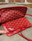 GOYARD 2019 GOYARDINE PLUMET CROSSBODY BAG ‘RED’