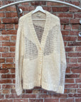 ACNE STUDIO HYBRID MOHAIR CARDIGAN ‘WHITE’