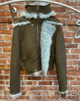 RICK OWENS PORTERVILLE SHEARLING BOMBER ‘BROWN’