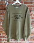 SUPREME FW21 WTAPS UPARMORED LOGO CREWNECK ‘OLIVE’