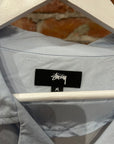 STUSSY SATIN PINUP GIRL SHIRT ‘BLUE’