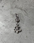 CHROME HEARTS FLEUR CROSSBALL NECKLACE ‘SILVER’