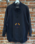 BALENCIAGA FW18 PRIDE FLAG OVERSIZED QUARTER ZIP ‘NAVY’