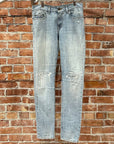 SAINT LAURENT DISTRESSED LIGHT WASH JEANS ‘BLUE’