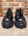 PRADA MONOLITH LEATHER DERBIES ‘BLACK’