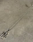 CHROME HEARTS SMALL TRIPLE CROSS NECKLACE ‘SILVER’