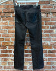 HERMES VINTAGE LEATHER DETAILED DENIM ‘BLACK’