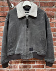ACNE STUDIOS SHEARLING BOMBER JACKET ‘SLATE’