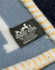 HERMES AVALON JUMP’H JACQUARD WOOL CASHMERE THROW BLANKET ‘MULTI’