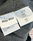 MIU MIU FW25 CASHMERE KNIT CARDIGAN ‘GREY’