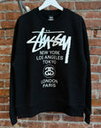STUSSY WORLDWIDE CHAPTER CREWNECK ‘BLACK’