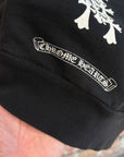 CHROME HEARTS CEMETERY CROSS SPINE PULLOVER HOODIE ‘BLACK’